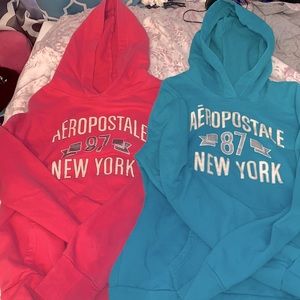 2 aeropostale hoodies size large